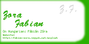 zora fabian business card